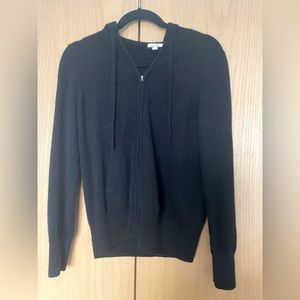 J.Crew 100% cashmere hoodie black size small